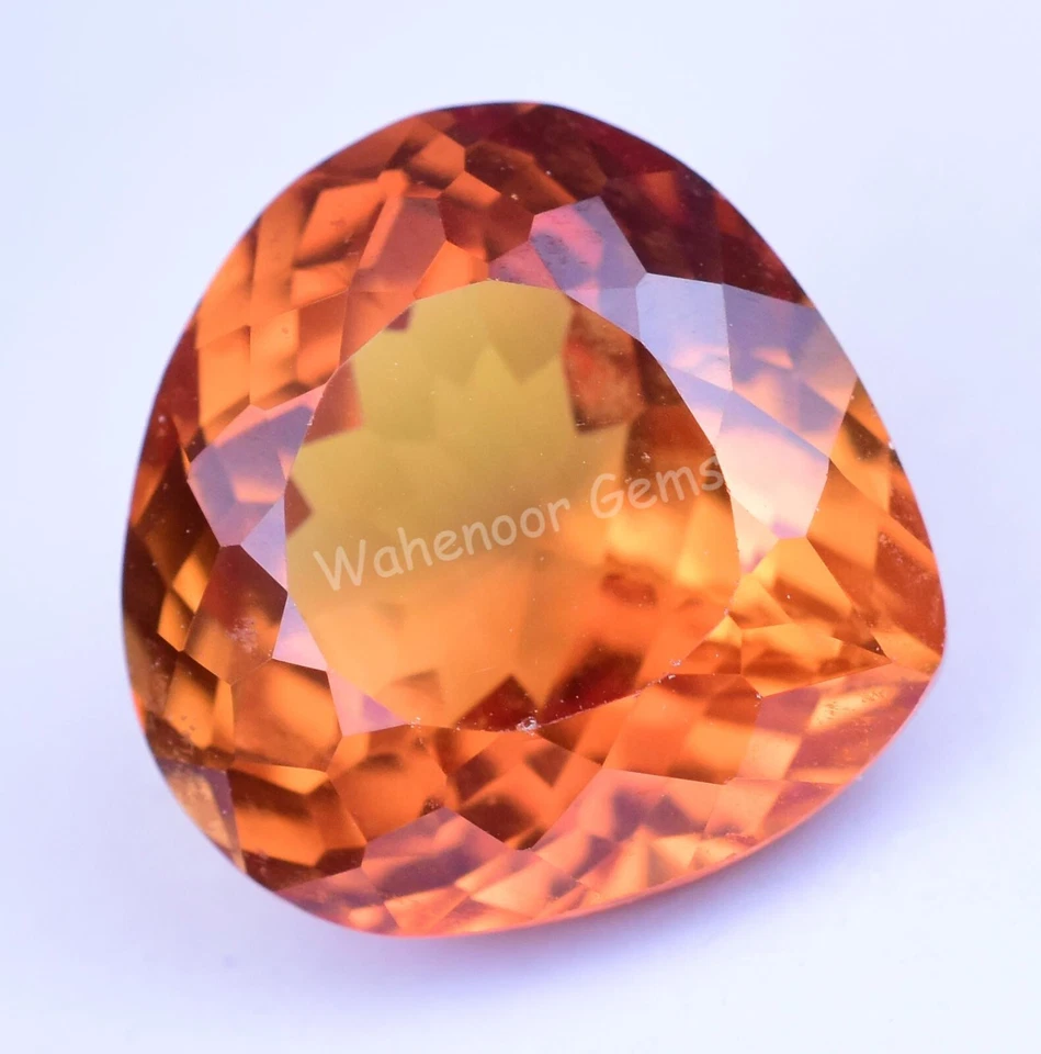 12.50 Ct Pear Natural Yellow Grossular Andradite FL Garnet CERTIFIED Gemstone - Image 2 of 4