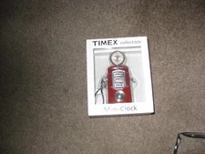 New Timex Red Collectible Gas Pump Mini Clock