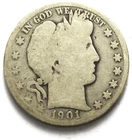 1901 S 50c Barber Silver Half Dollar Fifty Cents US San Francisco