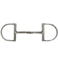 New Stainless steel MULLEN BARREL BIT w/ 5" Jointed mouth Looped Dee rings