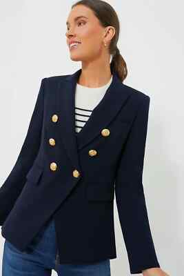 NEW Veronica Beard Miller Dickey Jacket in Navy Size 14  #SJ2418