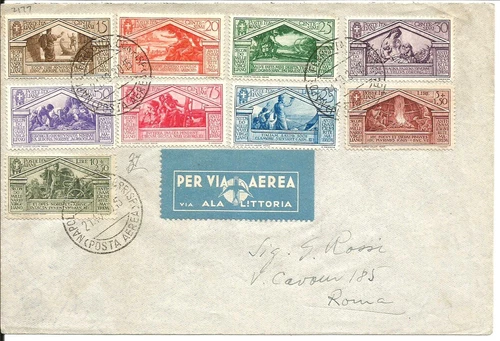 Envelope unc Virgil 1930. Travelled and certified. Rarity