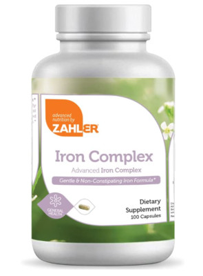 Zahlers Iron Complex, Complete Blood Building Iron Supplement with Ferrochel