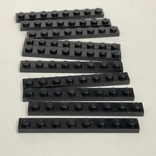 Lego 3460 Black Replacement Parts Pieces Lot of 10