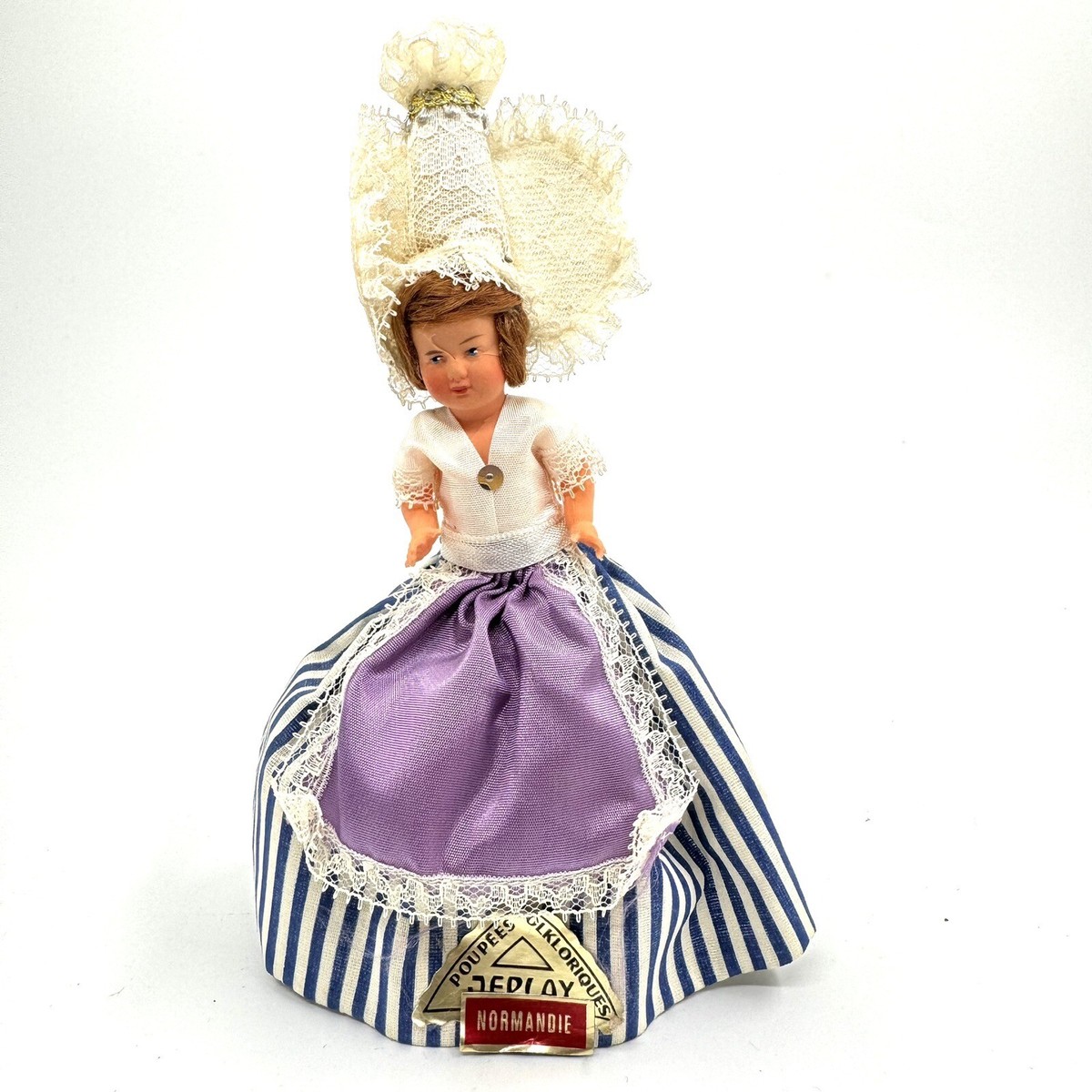 Vintage Souvenir Doll From Normandy 7” Tall In Traditional Dress