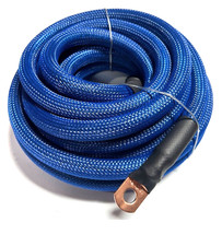 20ft 1/0 Gauge BLUE SNAKESKIN OFC Wire Strands Copper Marine Cable AWG