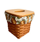 Longaberger Halloween Custom Tall Tissue Reversible Basket Liner ~ Pumpkin Patch
