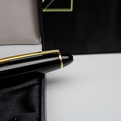 MONTBLANC Meisterstuck 147 LeGrand Traveler 14K Fine Nib Gold Trim Fountain Pen - 第 12/17 張圖片
