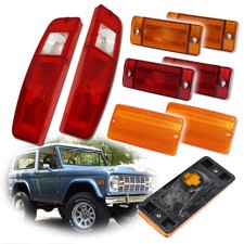 8x For 1970-1977 Early Ford Bronco Side Marker Lens Kit Taillight Parking Lenses