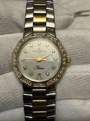 Baume & Mercier Riviera Diamond dial swiss Quartz Ladies Wristwatch