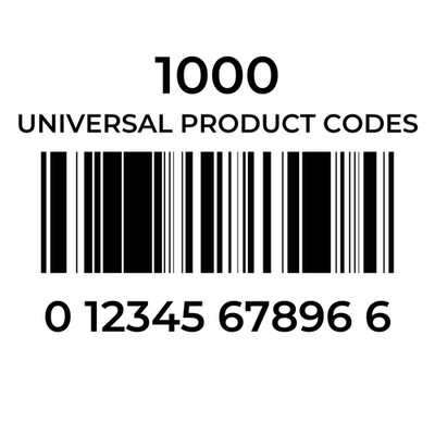 1000 UPC Numbers Barcodes Gs1 EAN Codes For Amazon Listings Lifetime Guarantee