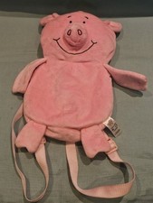 M&S Marks & Spencer Percy Plush Pink Soft Toy Teddy Bag Backpack Rucksack GC