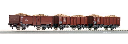 Roco 66156  3-teiliges Wagenset offene Güterwagen mit Rüben, DB, NEUWARE selten | Zustand: Neu
