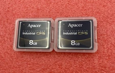 Apacer, Industrial Grade , CF6 8GB Cards, TWO  AP-CF008GRANS-NRC CLEAN FORMATED.