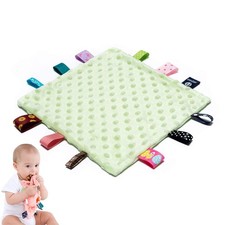 Baby Tags Security Blankets - Soothing Plush Blanket One Size, Green