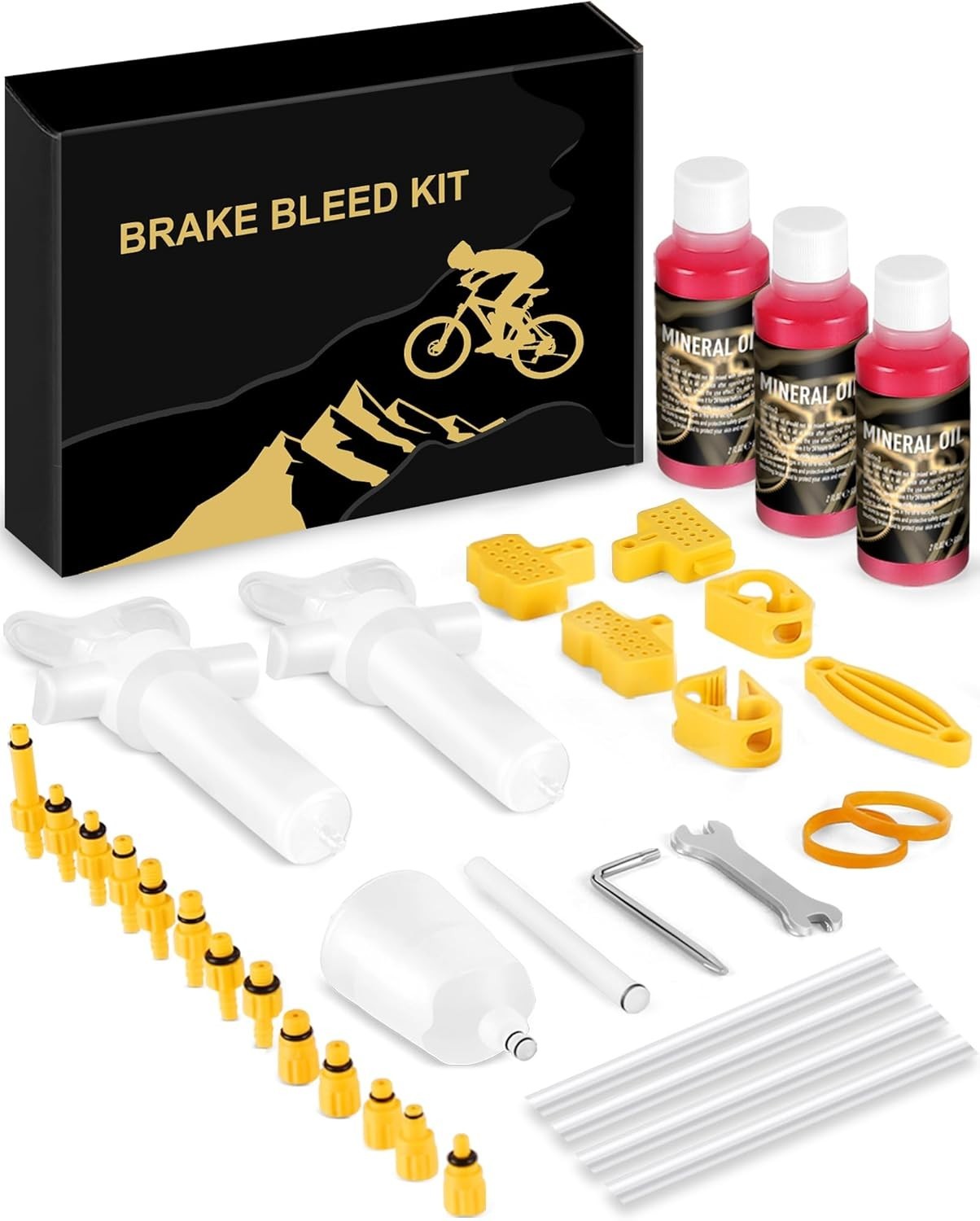 Brake Bleed Kit for Shimano,TEKTRO,TRP Hydraulic Disc Brakes 180 ML Mineral...