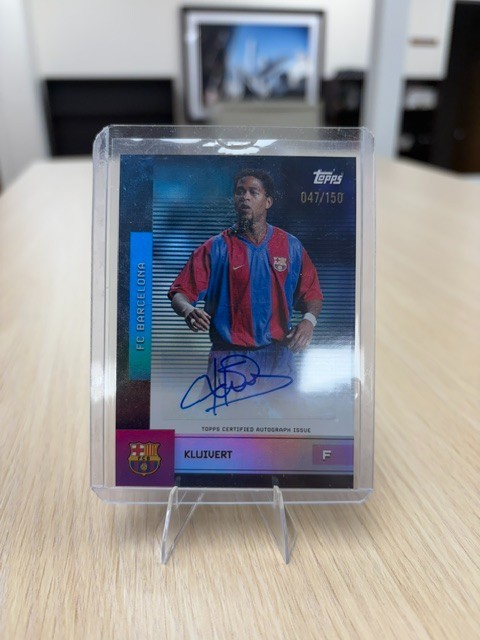 2025-26 Topps Barcelona Patrick Kluivert Auto /150 Barça Autograph 047/150