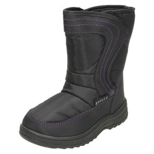 Image of Girls Reflex Fleece Lined Snow Boots *H4R072*