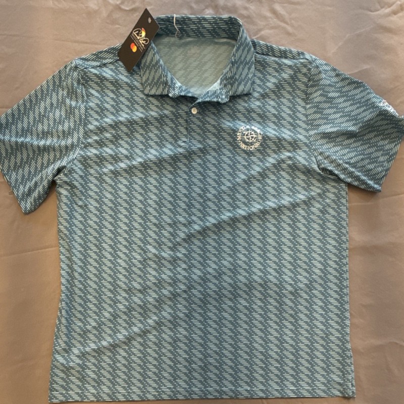 Under Armour Men's XL Drive Stripe Polo Golf Shirt Blue Green Short Sleeve NWT