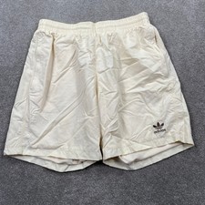 Adidas Originals Mens JY3353 Shorts Wonder White Trefoil Mesh Lined Size M NEW