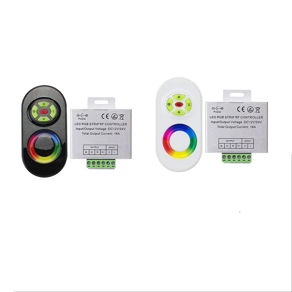 18A RGB Controller DC12V-24V Wireless RF Touch Panel Dimmer 5Keys Remote Control - Image 4 of 4