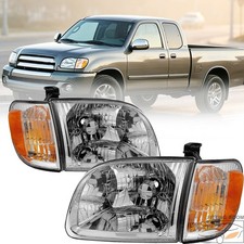 Headlights For 2000-2004 Toyota Tundra Regularaccess Cab Chrome Housing Amber Headlights For 2000-2004 Toyota Tundra Regularaccess Cab Chrome Housing Amber
