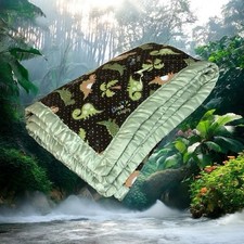 An Original By Anne Hedley Handmade Baby Child Quilt Comforter Dinosaur Themed