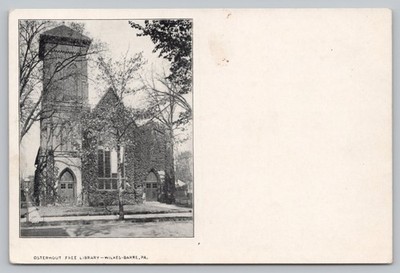 Wilkes Barre Pa Pennsylvania - Osterhout Library Luzerne County - Postcard c1905