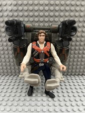 1996 STAR WARS POWER OF THE FORCE DELUXE HAN SOLO WITH SMUGGLER FLIGHT PACK