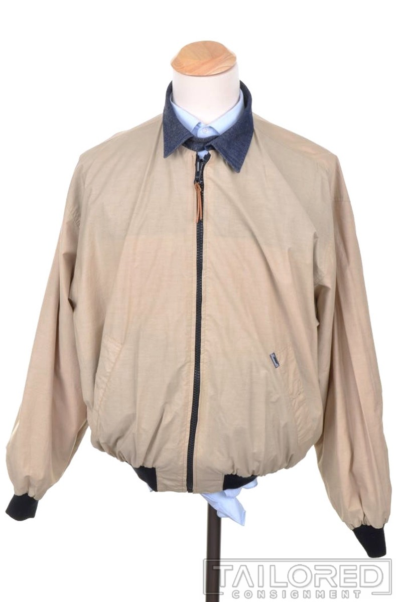 FACONNABLE Solid Beige Cotton REVERSIBLE Mens Bom… - image 5