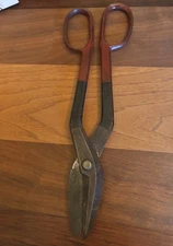 Vintage Forged Steel Tin Snips 14" Heavy Duty