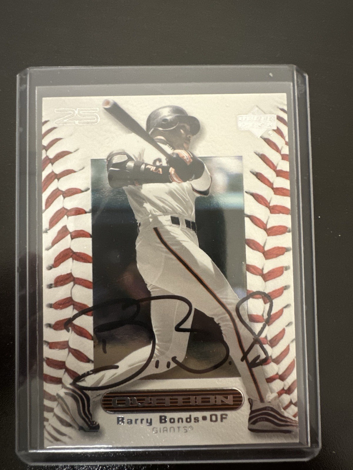 2000 Upper Deck Ovation - Barry Bonds #25 AUTOGRAPHED w/ Serial Number