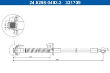 ATE Bremsschlauch 24.5298-0493.3 für HYUNDAI i30 GD Van GDE Hatchback CRDi LPG