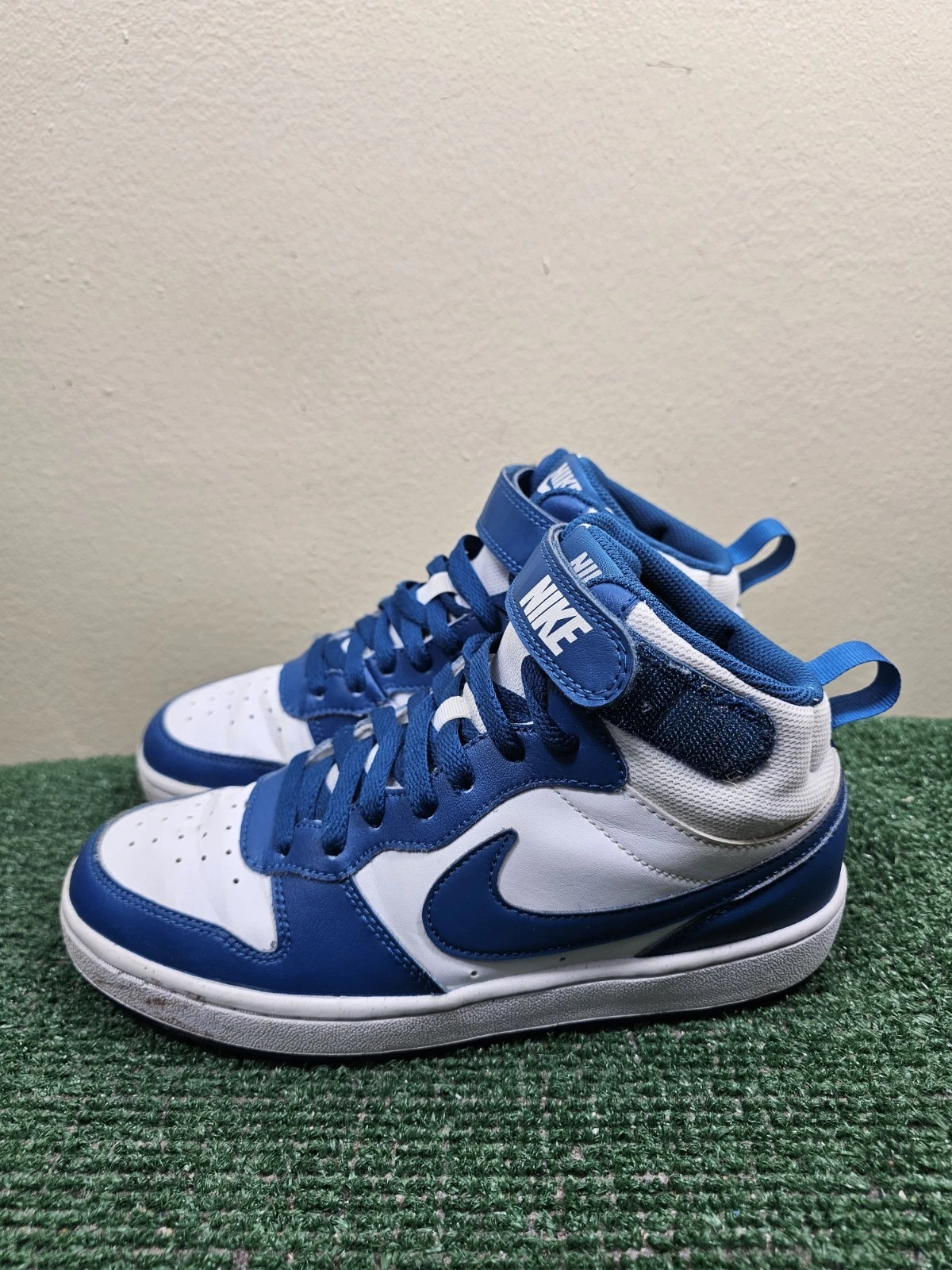 Scarpe Nike Court Borough Mid 2 GS blu bianco giovani 6 5 donna 8 CD7782 108