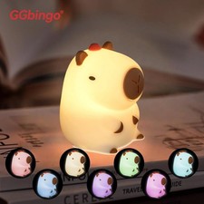 Capybara Night Light Cute Touch Lamp 2 Gear for Home Bedroom Decor Xmas Gifts