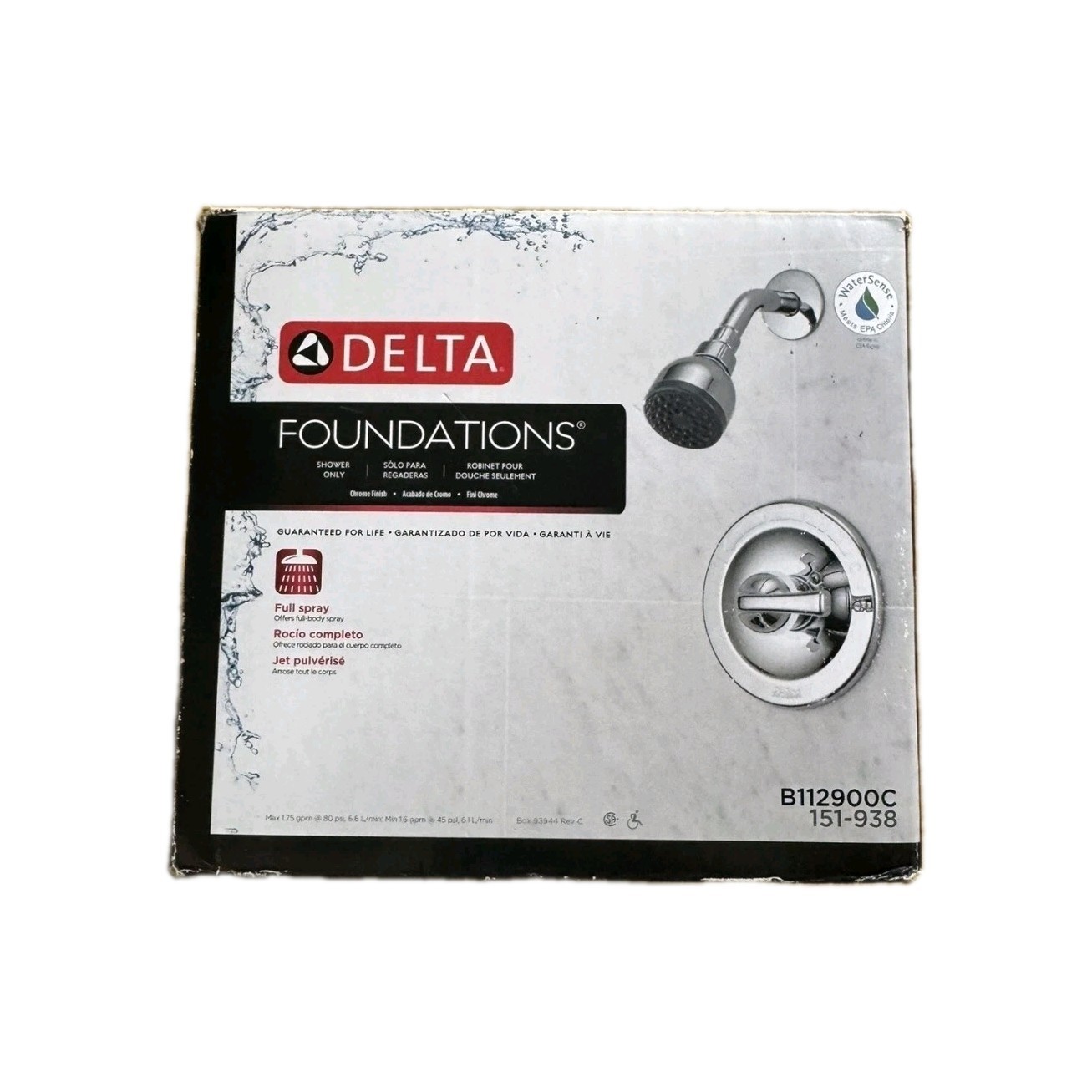 Delta Foundations 1-Handle Shower Faucet Chrome with Valve O
