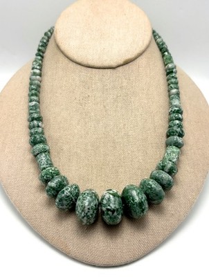 JAY KING Sterling Silver Green Moss Zoisite Graduated Bead Necklace - NWT