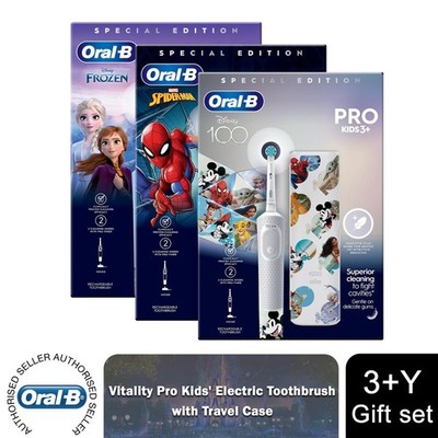 Oral-B Vitality Pro Disney-Thema Elektrische Zahnbürste Geschenkset für Kinder, 3+J