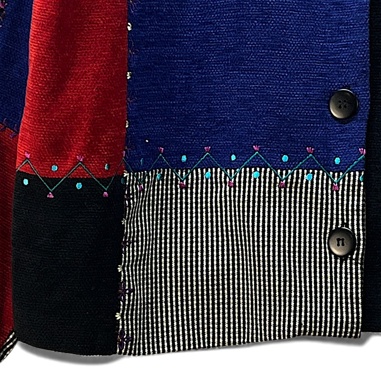 Koret Embroidered Patchwork Gingham Button Front … - image 8