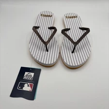 Reef Women’s Cushion Stargazer MLB Flip Flops Glitter San Diego Padres Sz 9 New