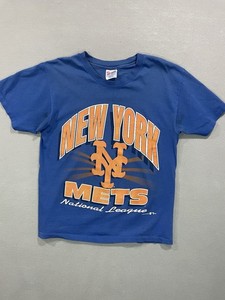 T-shirt Vintage 1988 New York Mets World Series – Hanes, Taille L, Blanc, Occasion