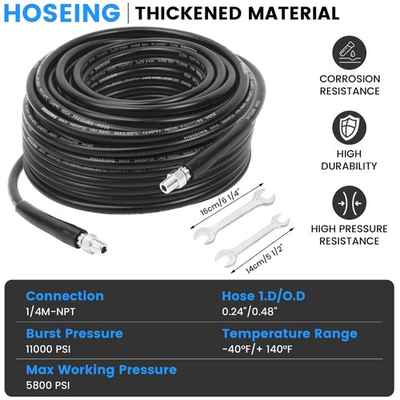 #ad #ad Durable 100ft Sewer Jetter Kit 5800 PSI 6 Nozzles $138.99