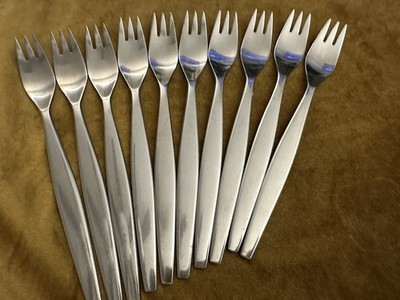 (10) DINNER  FORKS Gense FOCUS  Satin 18-8 Sweden 7 7/8 