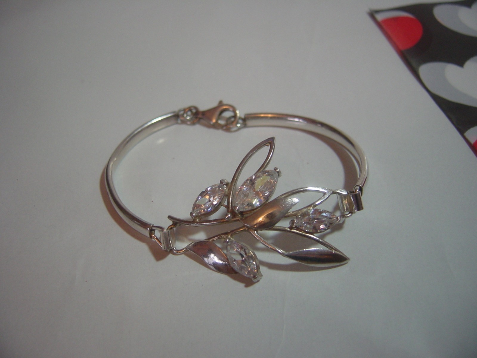 SUPERB SOLID THICK SILVER UNUSUAL BRACELET/BANGLE… - image 2
