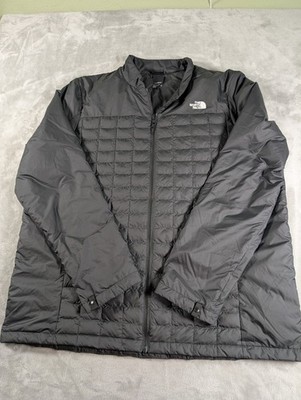 The North Face ThermoBall Eco Jacket Mens XXL Black Puffer Insulated Full Zip