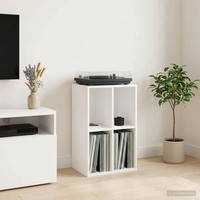 Schallplattenschrank Weiß 44,5 X 36,5 X 74,5 Cm Holzwerkstoff