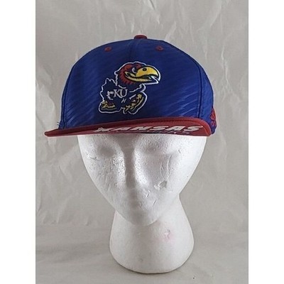 Kansas Jayhawks Hat Adidas Climalite Snapback Blue Red NCAA College Baseball Cap