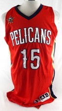 2015-16 New Orleans Pelicans Alonzo Gee #15 Game Issued Red Jersey ASG P XL 728