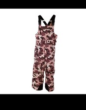 Boulder Gear Camouflage Snow Bib Pants Pink Brown Black Unisex Lined Zip Pocket