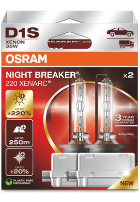 2x D1S 35W OSRAM XENARC  NIGHT BREAKER  LASER +220% Doppelpack XENON Brenner